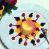 raspberry mango panna cotta