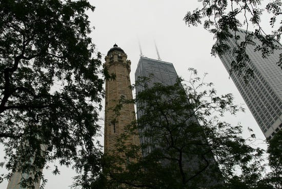 New and old skyscrapers