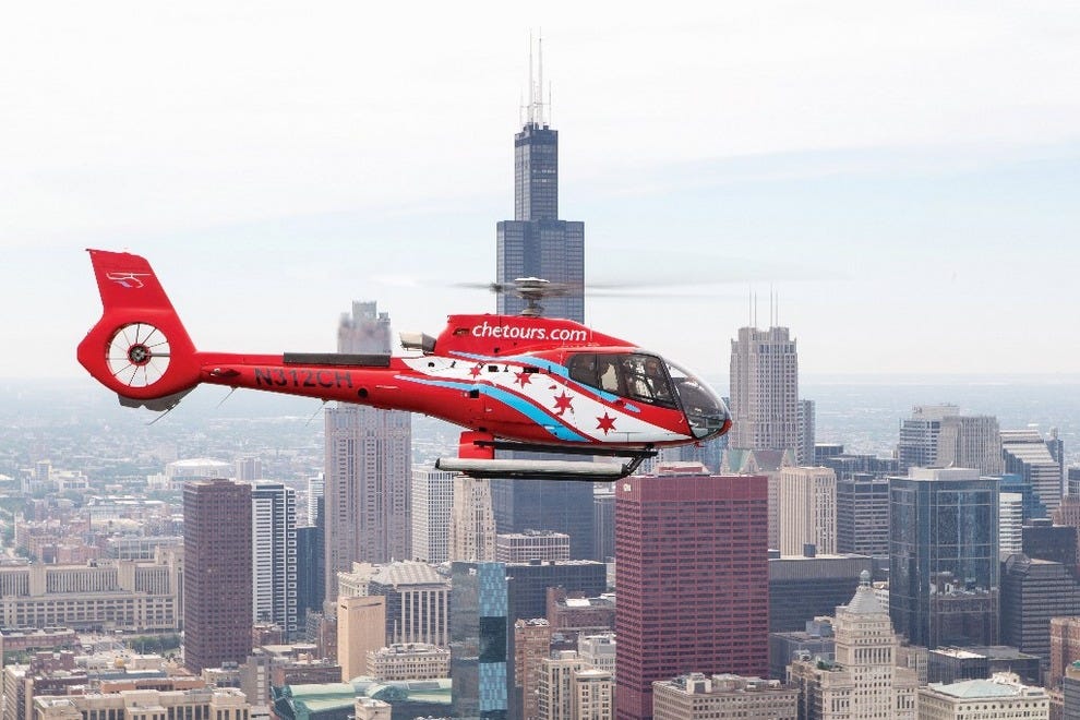 a helicopter tour of chicago