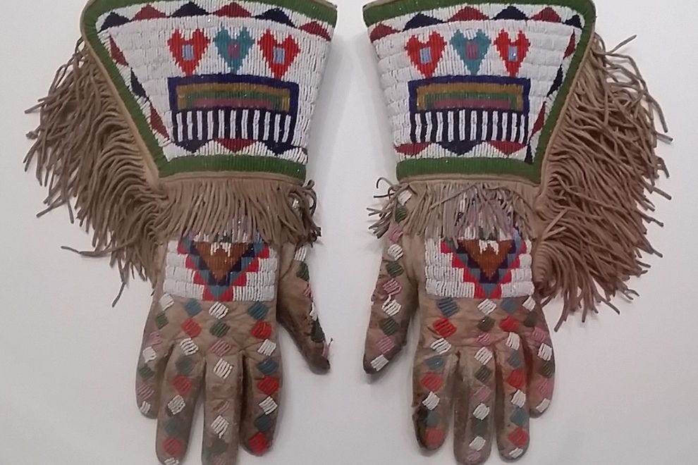 Beaded Sioux gauntlets