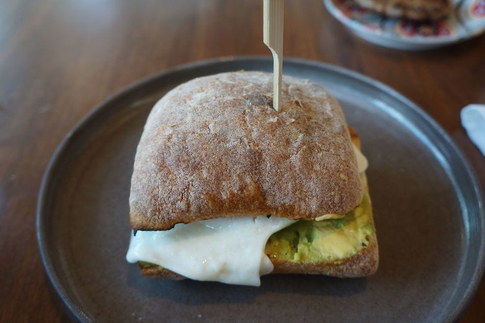 Try Pleasantry's brunch breakfast sandwich