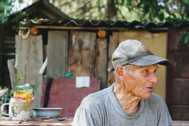 Ivan, a self settler in the Exclusion Zone