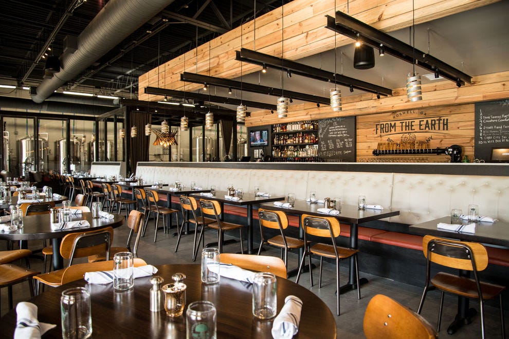 Award-winning brewpub with exceptional beers and menu.