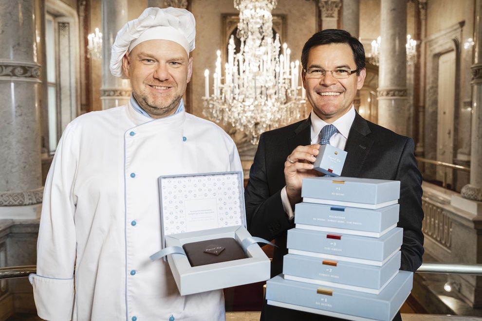 Hotel Imperial General Manager Mario Habicher and Executive Pastry Chef Christian Csencsits