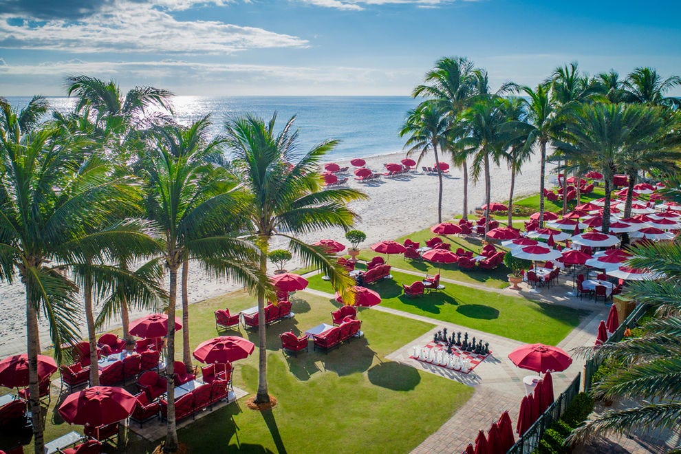 Lavish accommodations boast stunning views, while three pools add to the appeal at the best waterfront hotel