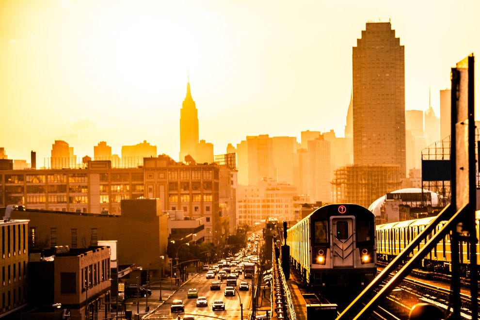 Elevated railway in New York