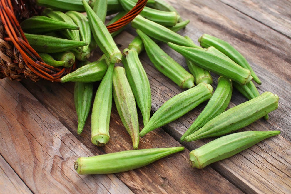 Raw okra