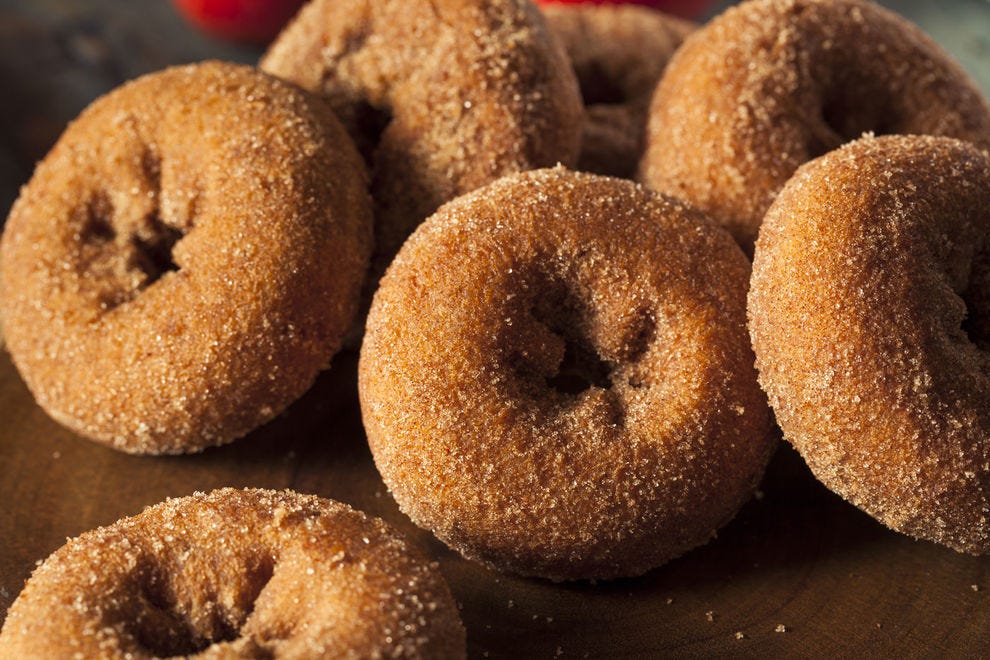 Apple cider doughnuts are best served warm