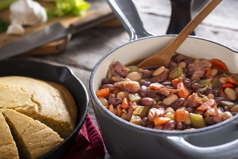 Cornbread and soup