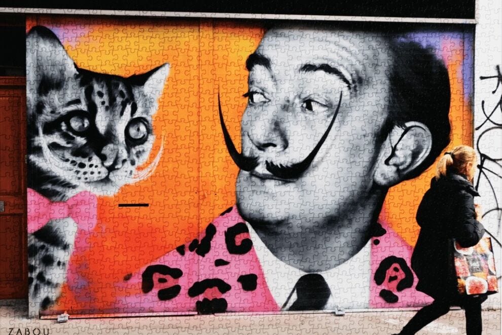 "Dali &amp; His Ocelot" puzzle by Lost Walls Project