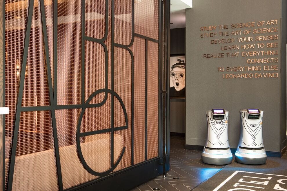 Robots roam at EMC2 Hotel in Chicago