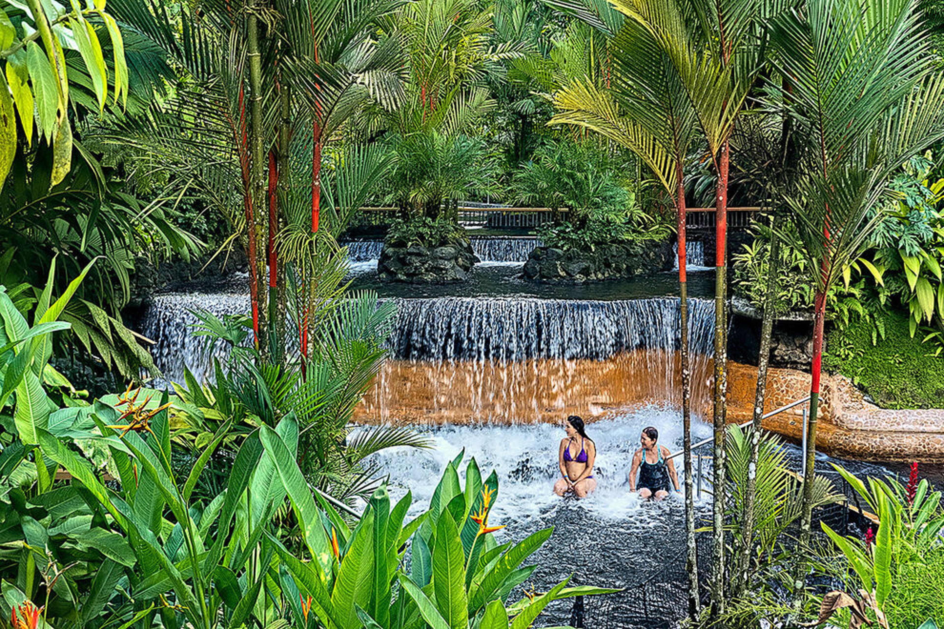 Blissful soaking in La Fortuna at Tabacon Hot Springs in Costa Rica
